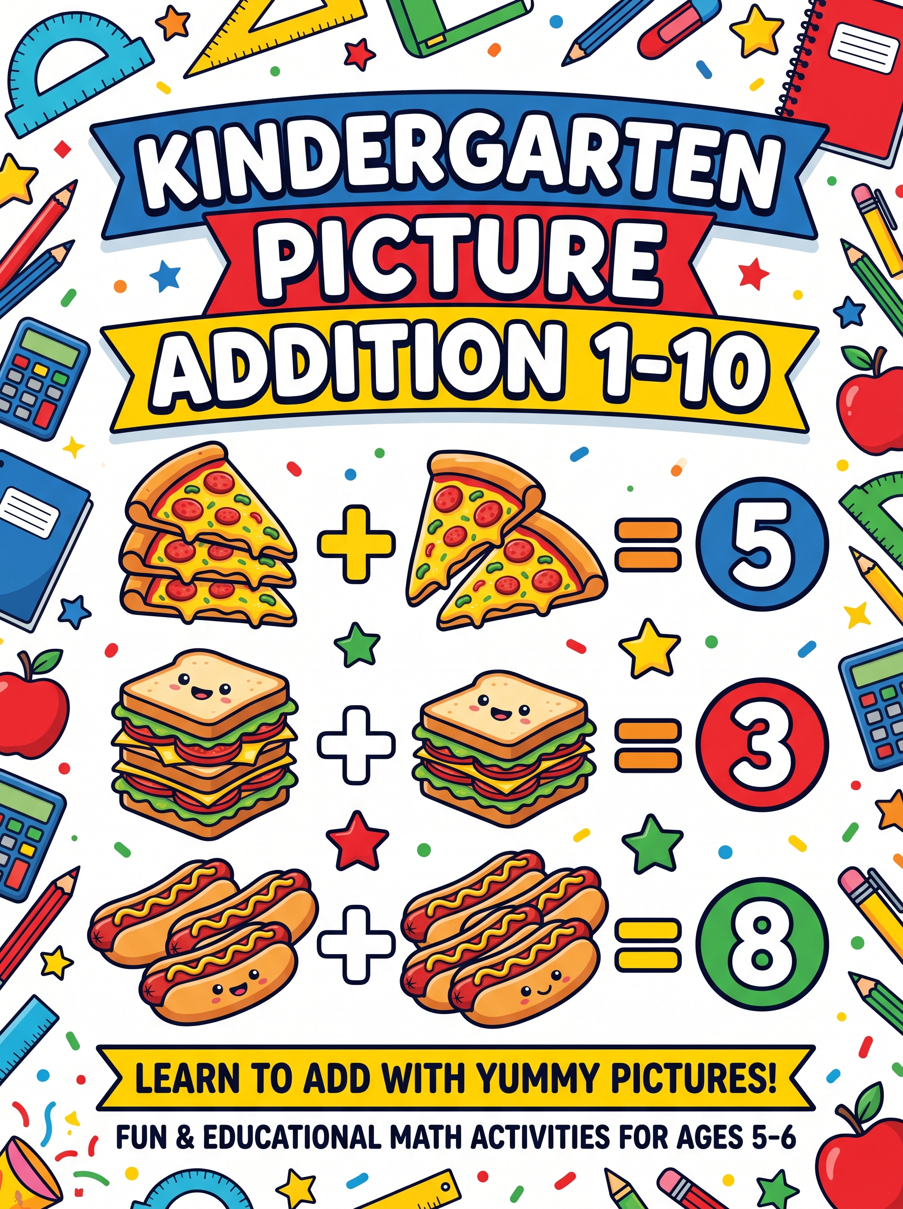 Kindergarten Picture Addition & Object Counting Worksheets